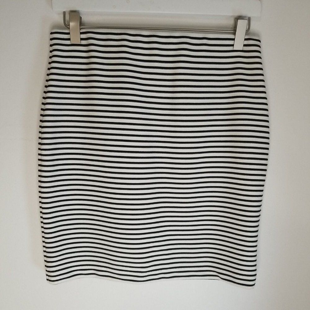 Cynthia Rowley Skirt Womens Small S 4-6 Casual Workwear Stripe Stretch Elastic